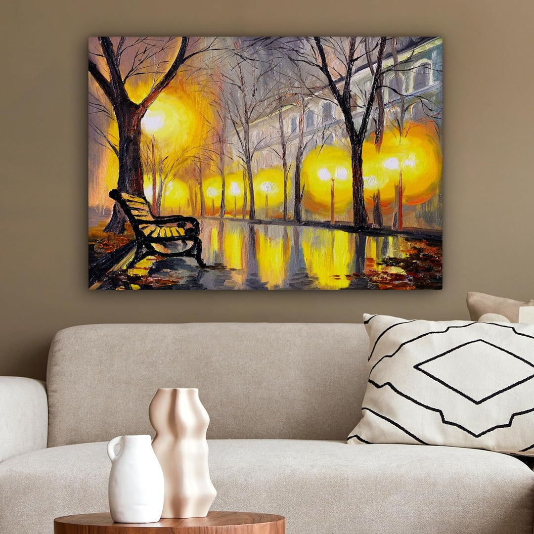 MuchoWow© Bilder 80x60 cm Wohnzimmer Deko Modern Wandbild Foto auf Leinwand Bild Schlafzimmer Room D