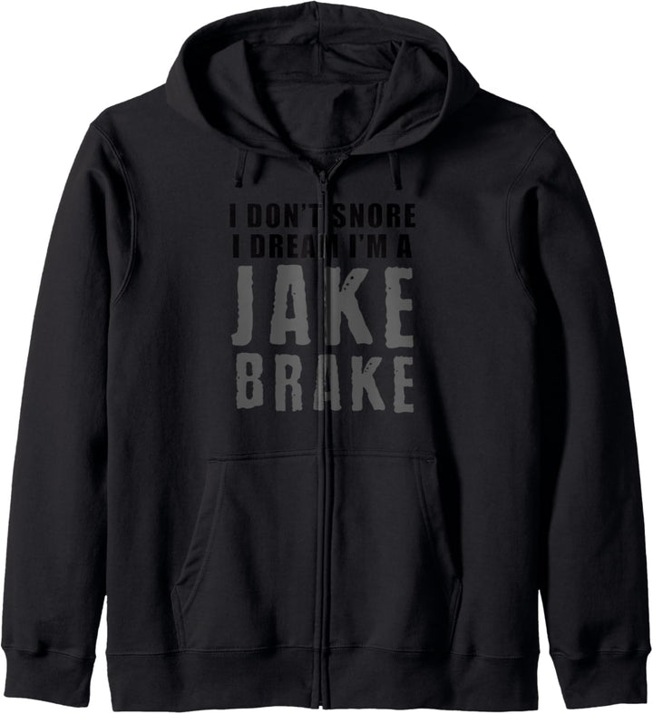Funny Snoring Semi Truck Driver Jake Brake Gift For Truckers Kapuzenjacke
