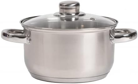 Kochtopf Set 12 teilig mit Glasdeckel Edelstahl Induktion Kochtopf Pfanne Kochtopfset