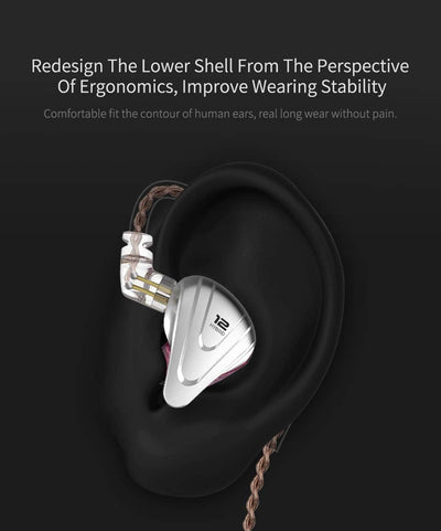 Yinyoo KZ ZSX in Ear Monitor Ohrhörer 1DD 5BA HybrideTreibern, ZSX Kopfhörer IEM 5 Balanced Armature