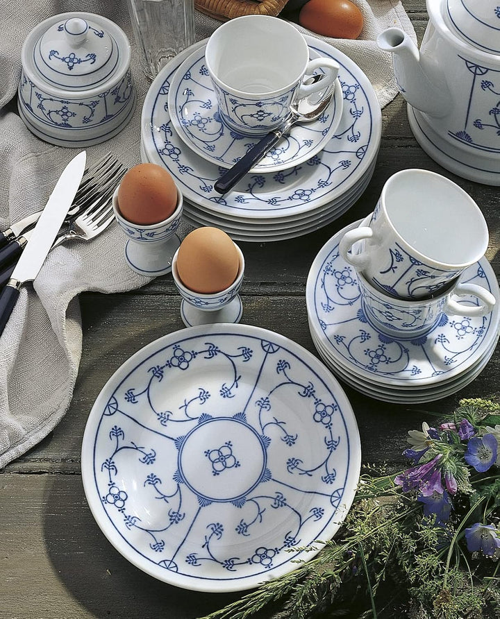 KAHLA 437513A75019X Blau Saks Salzstreuer | Gewürzstreuer mit Strohblumenmuster aus Porzellan, Salzs
