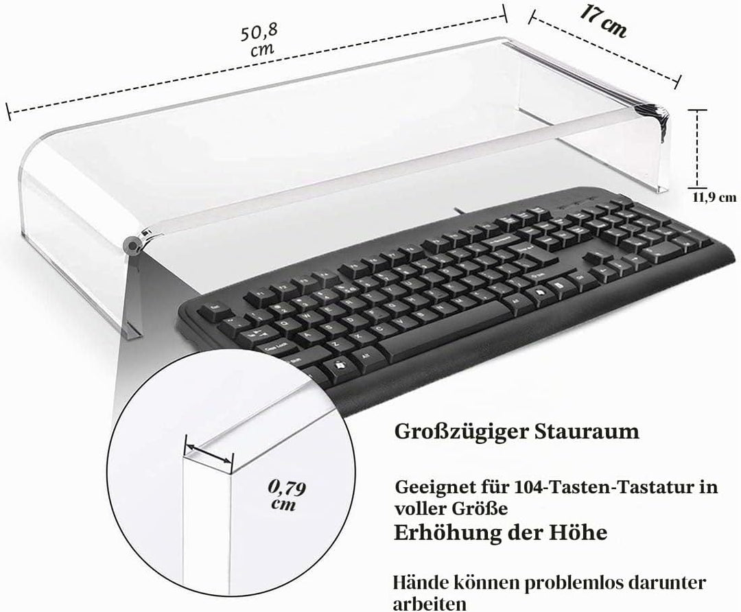 Anti-Katze Klare Acryl-Tastaturabdeckung, Verhindern Sie DASS Katzen Die Tastatur Berühren，Tastatur