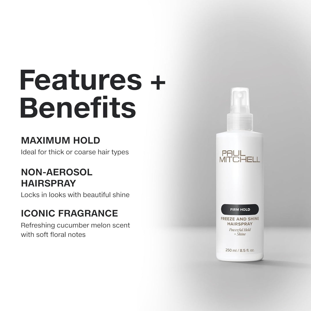 Paul Mitchell Freeze and Shine Super Spray - professionelles Haar-Spray für maximalen Halt, Finishin