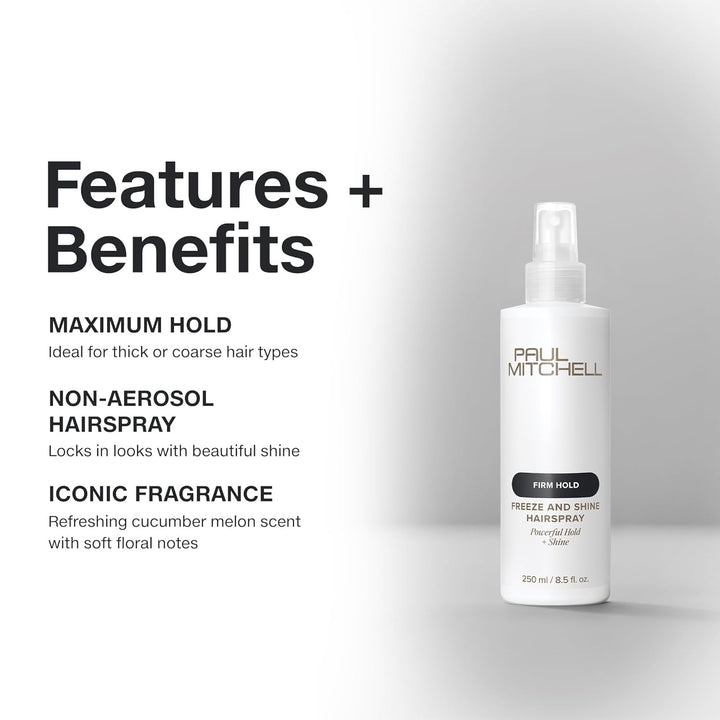 Paul Mitchell Freeze and Shine Super Spray - professionelles Haar-Spray für maximalen Halt, Finishin