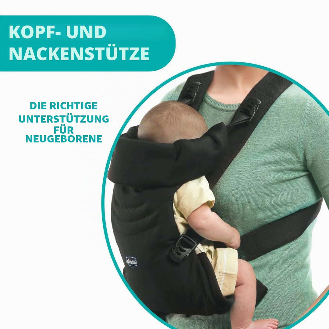 Chicco EasyFit Ergonomische Babytrage von 0 Monaten bis 9 kg, Baby-Rucksack, einfach zu bedienen, zu