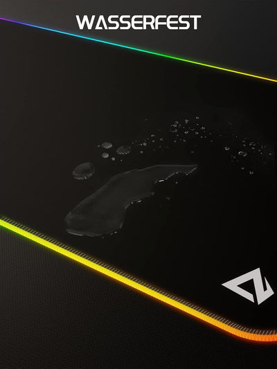 EASEMO Gaming Mauspad, RGB Mousepad, XXL gross (900 x 400 x 4 mm) mit 7 LED-Farben, 11 Beleuchtungsm