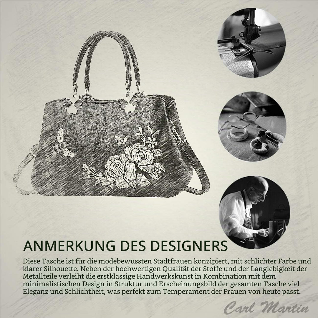 NICOLE&amp;DORIS Handtaschen Damen Mode Schultertasche Geldbörse Retro Umhängetasche Frau Tote Stickerei