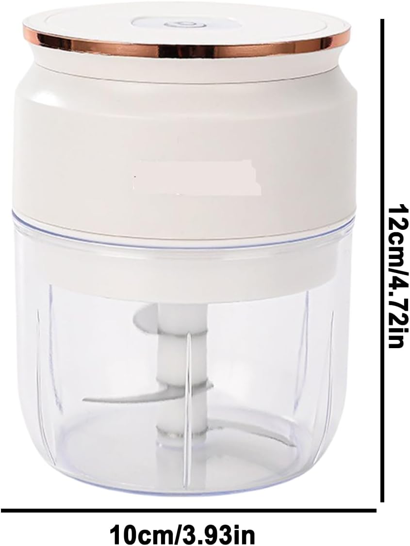 Elektrischer Knoblauchschneider,USB Wiederaufladbarer Zwiebelzerkleinerer,Tragbarer Knoblauchpresse