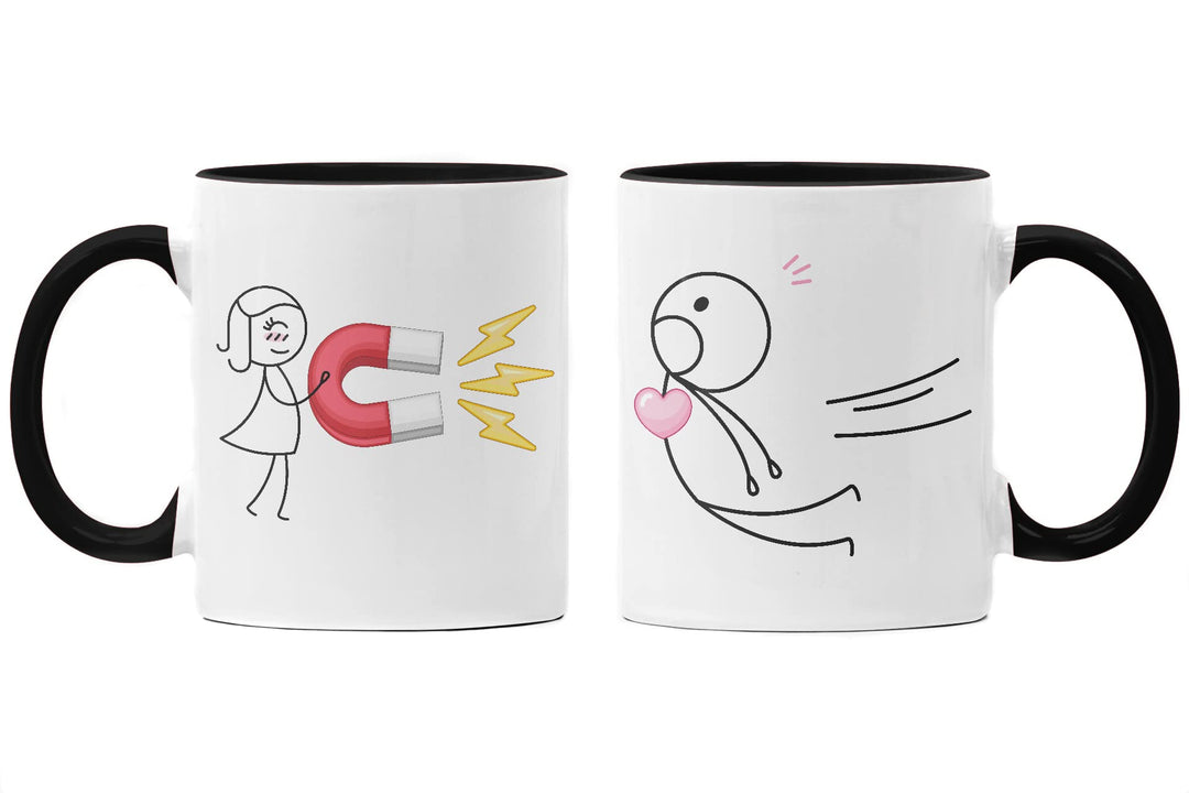 Trendation - Partnertassen Tassen Set Geschenk Sie und Ihn Liebe Valentinstag Kaffeetassen Lustig Fr