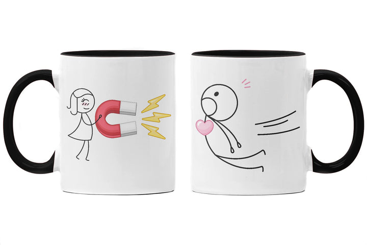 Trendation - Partnertassen Tassen Set Geschenk Sie und Ihn Liebe Valentinstag Kaffeetassen Lustig Fr