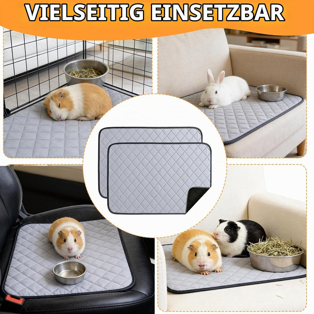 4 Stück PIPI Pads für Meerschweinchen, 60 x 45 cm Pipipads MeerschweinchenMatte Schnell Saugfähige U
