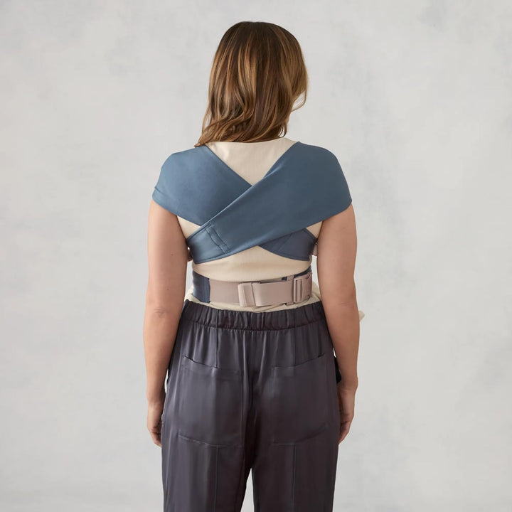 Ergobaby Embrace Babytrage für Neugeborene 3,2-11,3 kg, Oxford Blue blau, oxfordblau Ponte Knit, bla