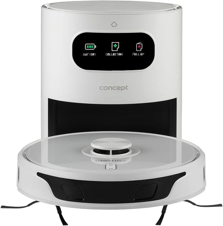 Concept VR3450 Roboterstaubsauger mit Wischmopp 2in1 Perfect CLEAN Laser 3D, Weiss