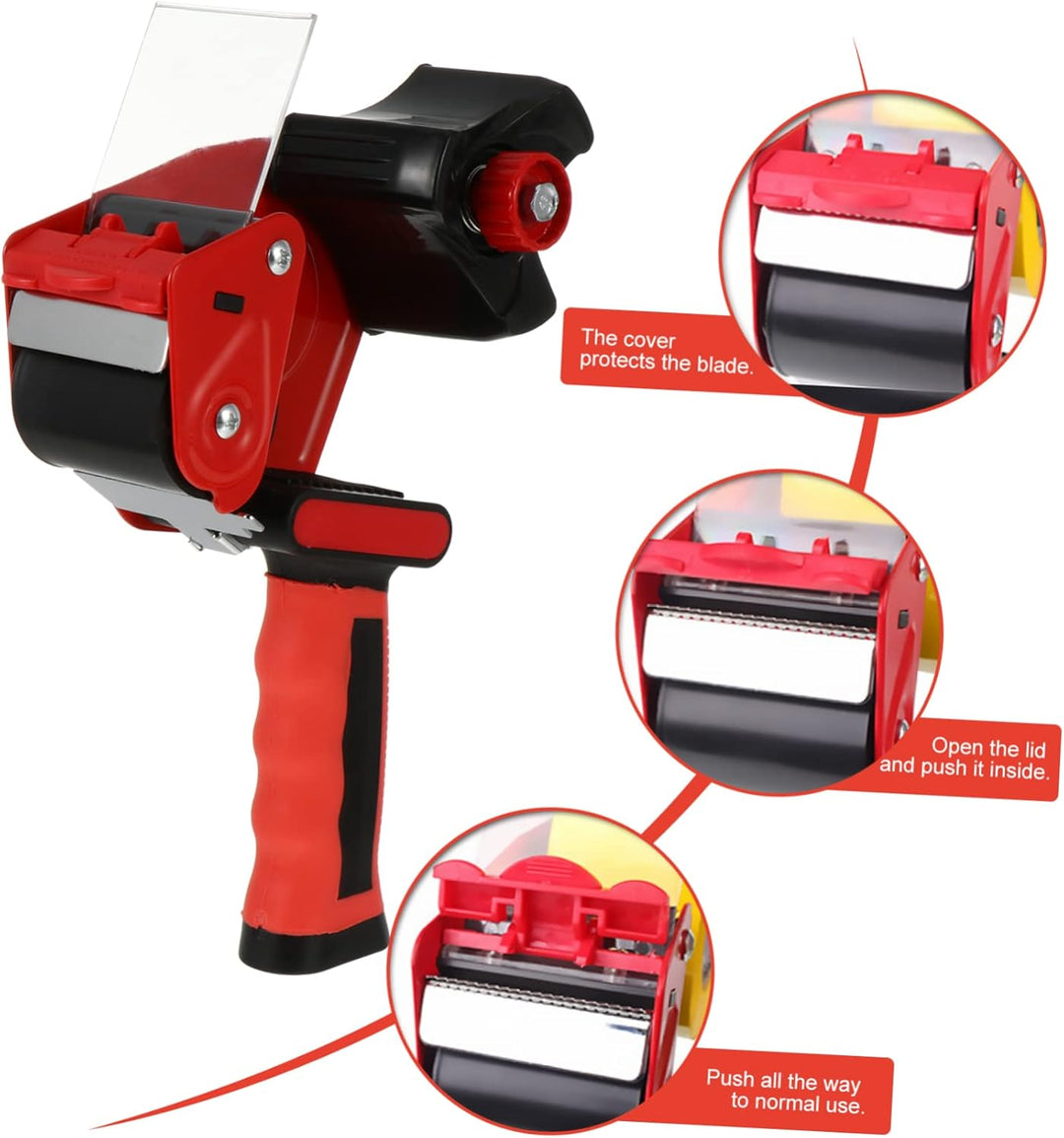 NUOBESTY Metall Klebebandspender Mittel Mit Cutter Ergonomisch Leichter Verpackungsschneider Für Lag