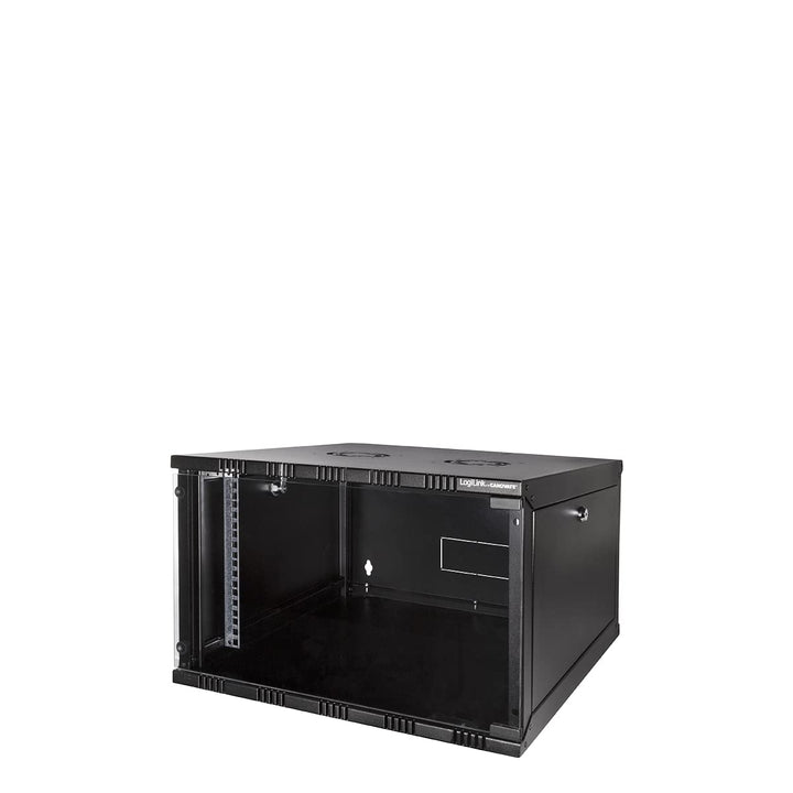 LogiLink W06A40B ECO Wandschrank 6HE (400mm Tiefe), Flat Pack (unmontiert), 48,26 cm (19 Zoll) schwa