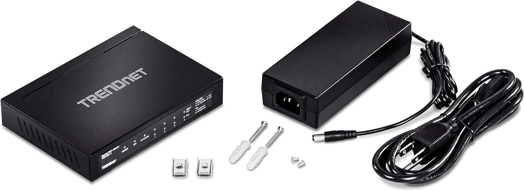 TRENDnet TPE-TG611 6-Port-Gigabit-Poe+-Switch, 4 Gigabit-Poe+-Ports, 1 Gigabit-Port, 1 SFP-Steckplat