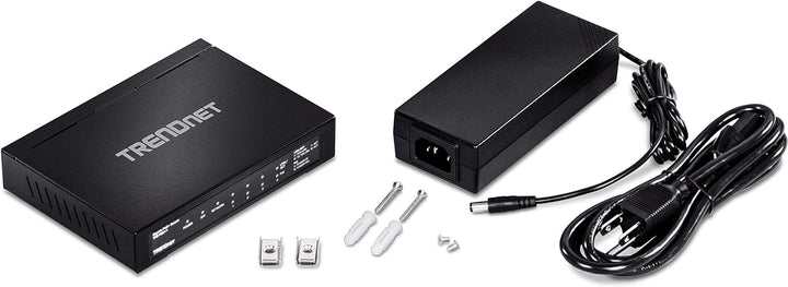 TRENDnet TPE-TG611 6-Port-Gigabit-Poe+-Switch, 4 Gigabit-Poe+-Ports, 1 Gigabit-Port, 1 SFP-Steckplat
