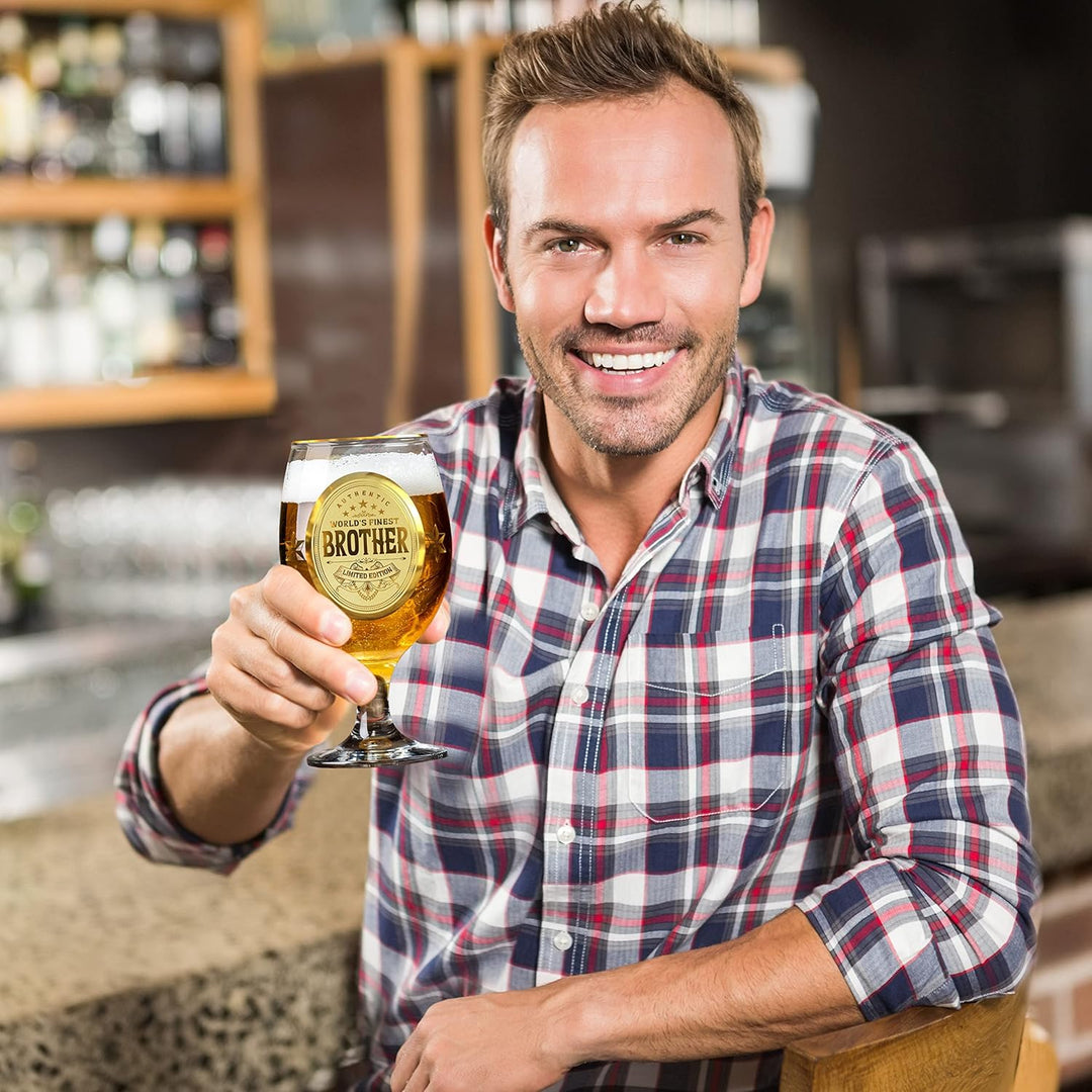 CROWNLY CRYSTAL® Personalisierte Geschenke Biergläser Weihnachtsgeschenke für Männer Bruder Geschenk