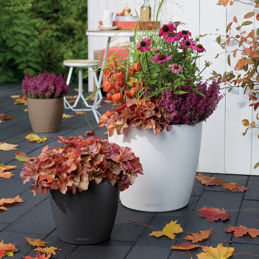 Lechuza 13224 Pflanztopf mit Erd-Bewässerungs-System, Schiefergrau, 35 x 35 x 33 cm 34.5x34.5x32.5 c