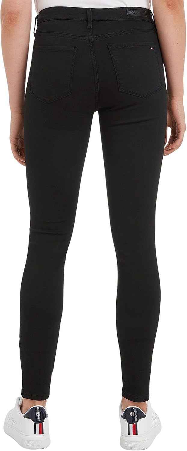 Tommy Hilfiger Damen Heritage Como Skinny Rw Jeanshosen 25W / 28L Schwarz (Masters Black), 25W / 28L