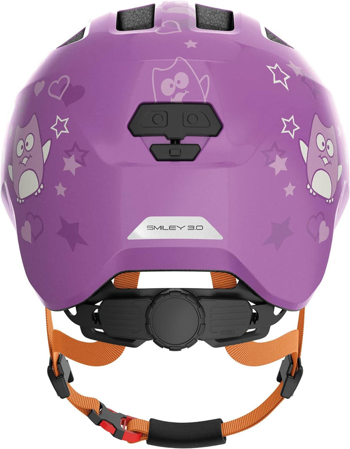 ABUS Kinderhelm Smiley 3.0 - Fahrradhelm mit tiefer Passform, kindergerechten Designs & Platz für ei