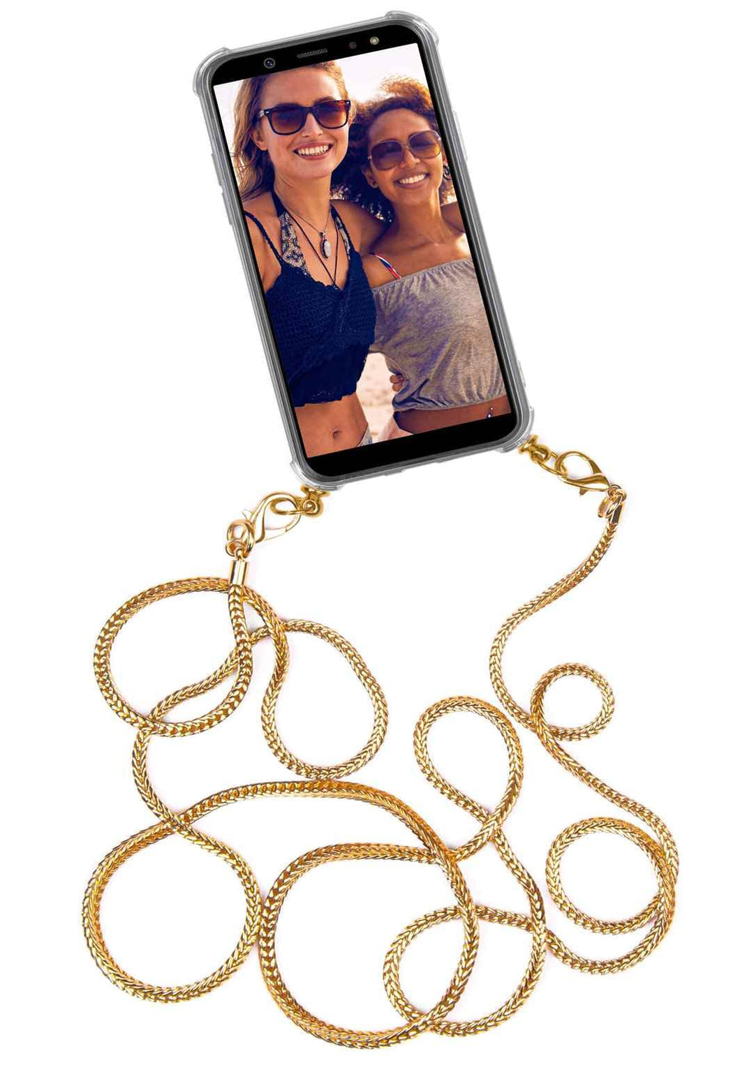 ONEFLOW Handykette abnehmbar kompatibel mit Samsung Galaxy A20s - Hülle mit Band, Handyhülle mit Ket