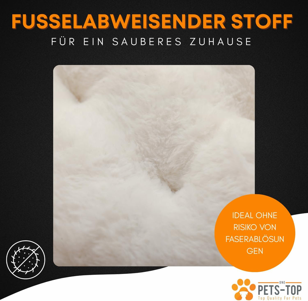 Katzenbett Flauschig – Katzenkissen Rund Weich – Cat Bed Waschbar – Schlafplatz für Katze & Kleine H