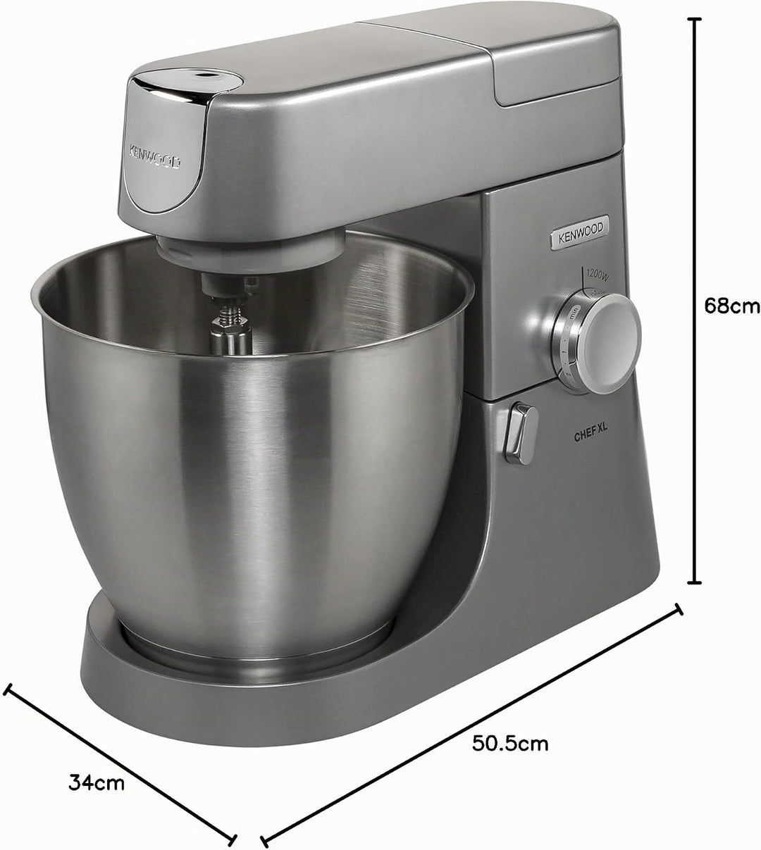 Kenwood Chef Knetmaschine Planetaria, Silber Rührmaschine + Mixer + Fleischwolf 6.7 grau Bundle mit