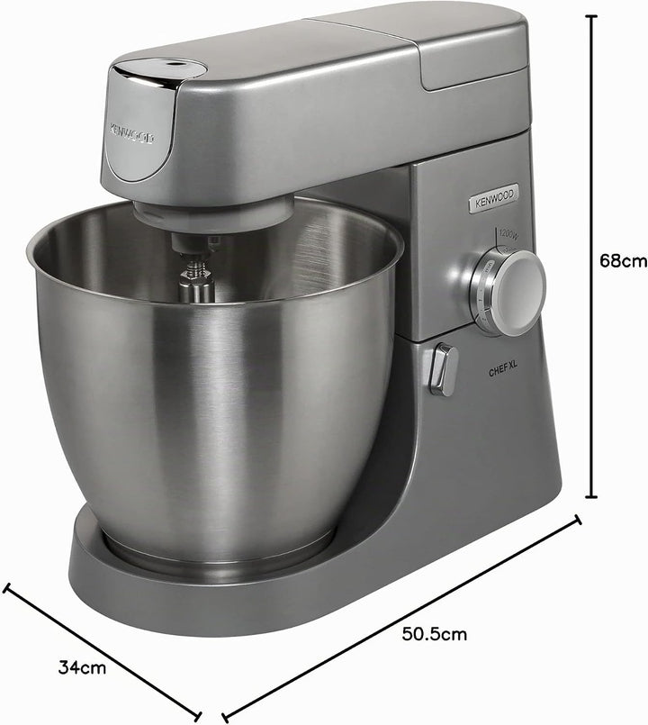 Kenwood Chef Knetmaschine Planetaria, Silber Rührmaschine + Mixer + Fleischwolf 6.7 grau Bundle mit