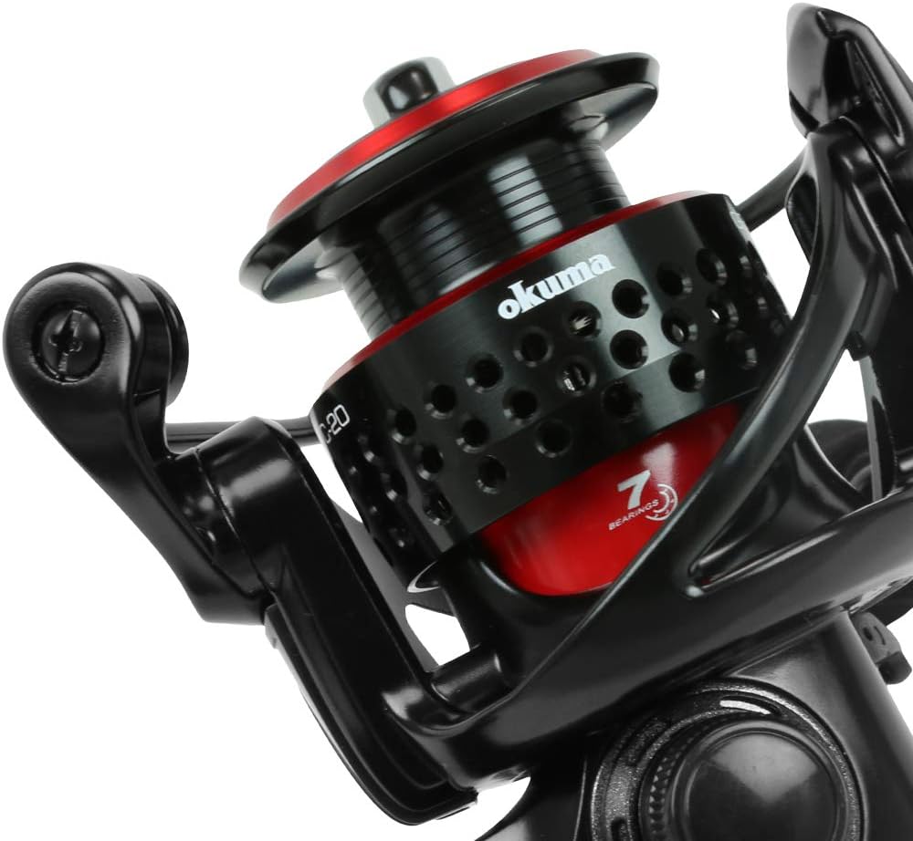 Okuma Ceymar Spinnrolle, leicht aus Graphit, vielseitig einsetzbar, mit 8 Kugellagern C-10, 100 m, 1