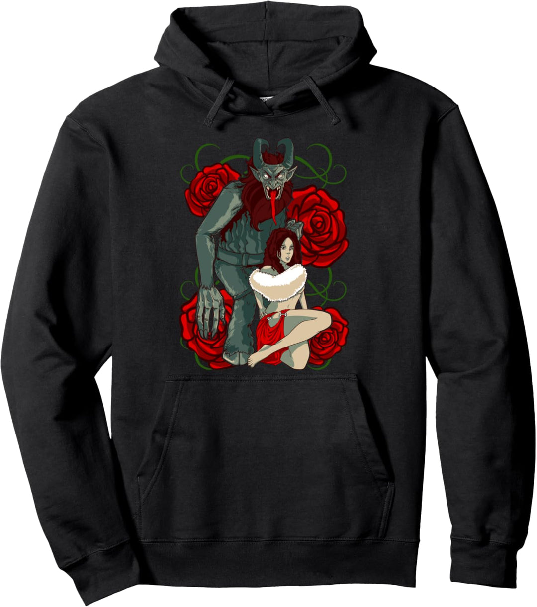 Gruss Vom Krampus Böse Frohe Krampus Frau Weihnachten Dämon Pullover Hoodie