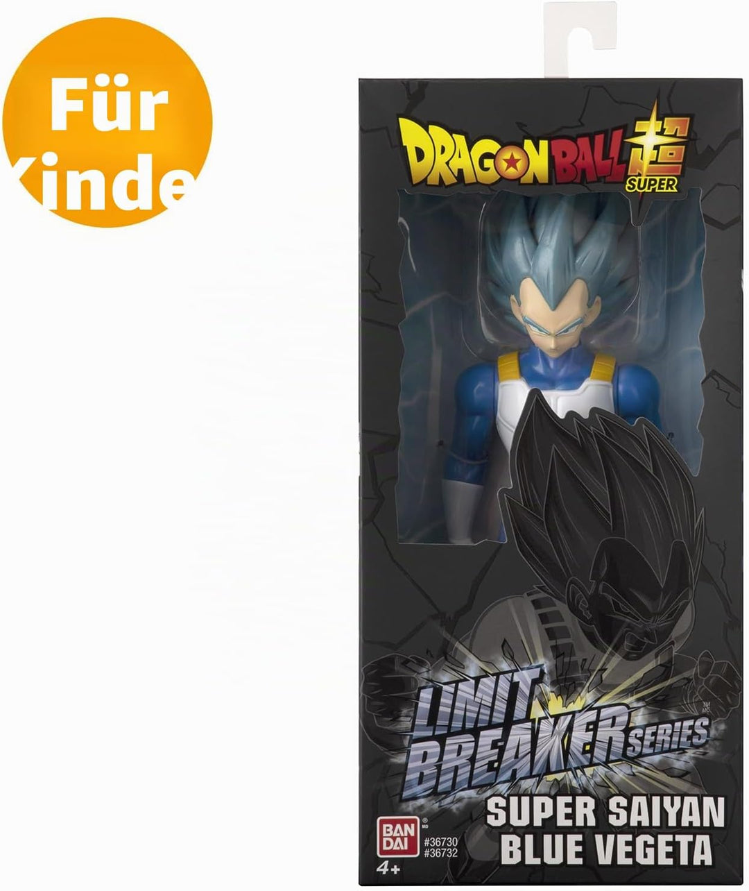 BANDAI - Dragon Ball Super - Riesenlimitbrecherfigur 30 cm - Super Saiyan Vegeta Blue - Offizielle D