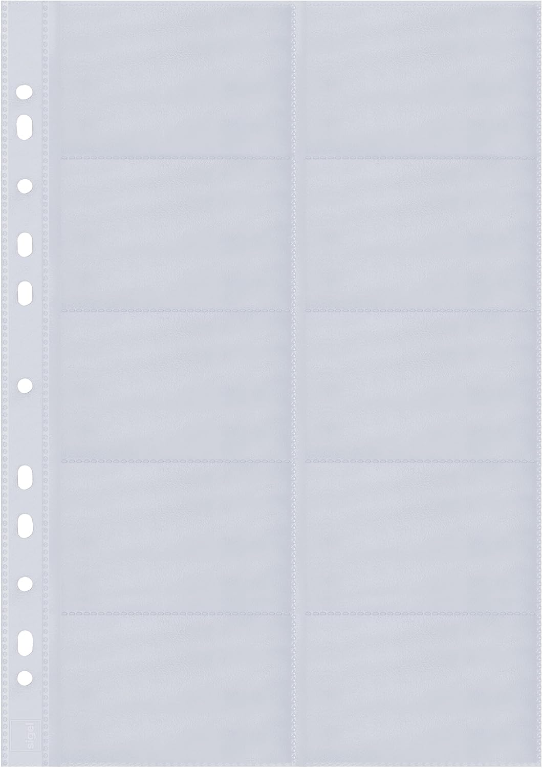 SIGEL VZ301 Visitenkarten-Ringbuch Visitenkarten-Mappe schwarz, für 400 Karten, mit 20 Sichthüllen,