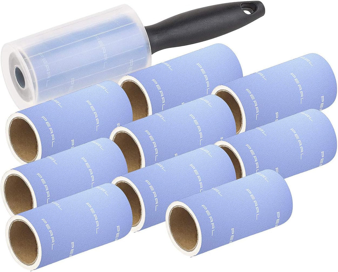 PEARL Klebe Fusselrolle: 3x 10er-Set: Fusselrolle mit Griff und 9 Ersatz-Rollen, 600 Blatt (Kleberol