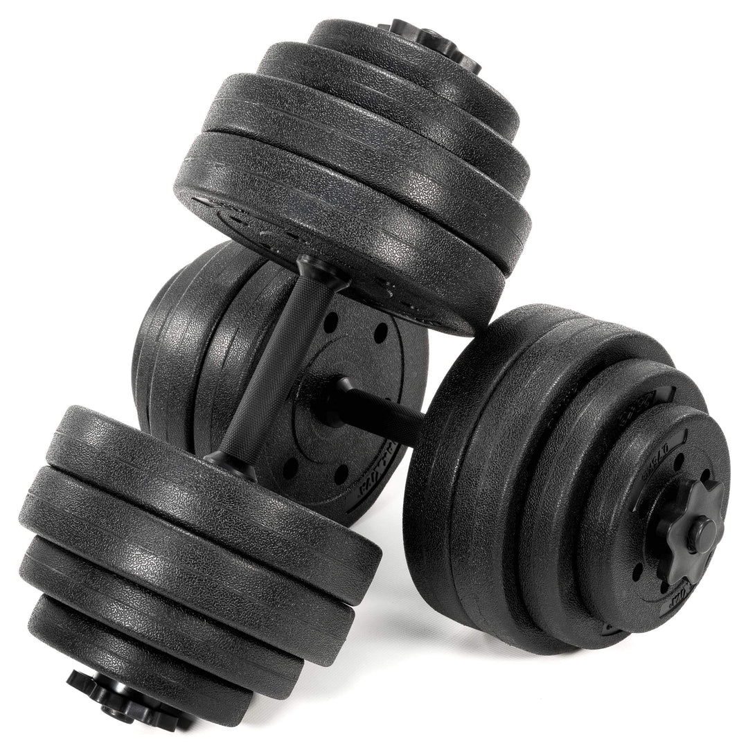 MAXXIVA Kurzhantel Set Zement Sternverschluss schwarz 2x10kg 2x15kg 2x20kg 30.0
