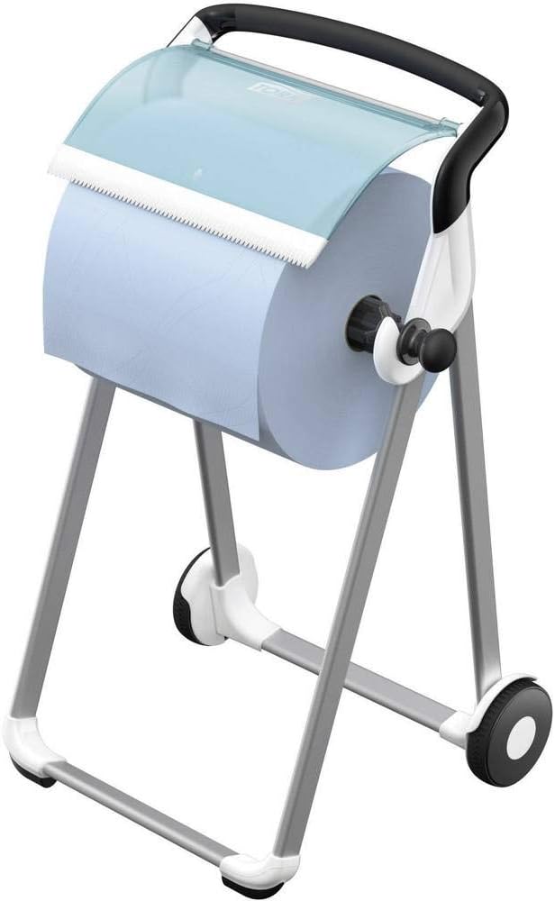 Tork Bodenständer für Wischtuchrollen Weiss und Türkis W1, Mobil, Performance Linie, 652000 Spender,