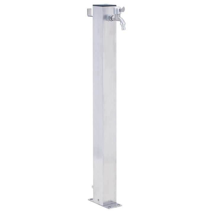 Tidyard Wassersäule Wasserzapfsäule Wasserzapfstelle Brunnen für den Garten 40 cm Edelstahl Quadrati