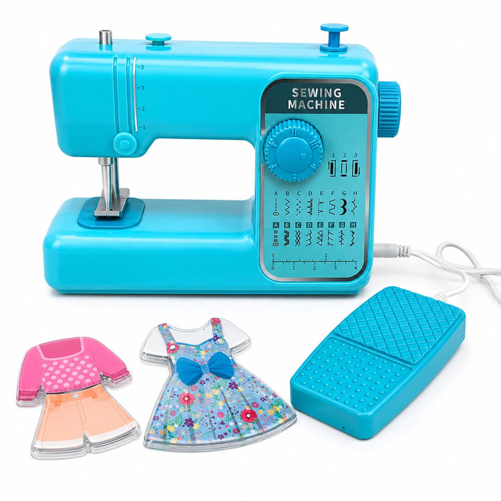 Kinderspielzeug Nähmaschine Mit Lichtpedal Und Geräuschen Rosa oder Blau Wählbar Simulierte Nadelbew