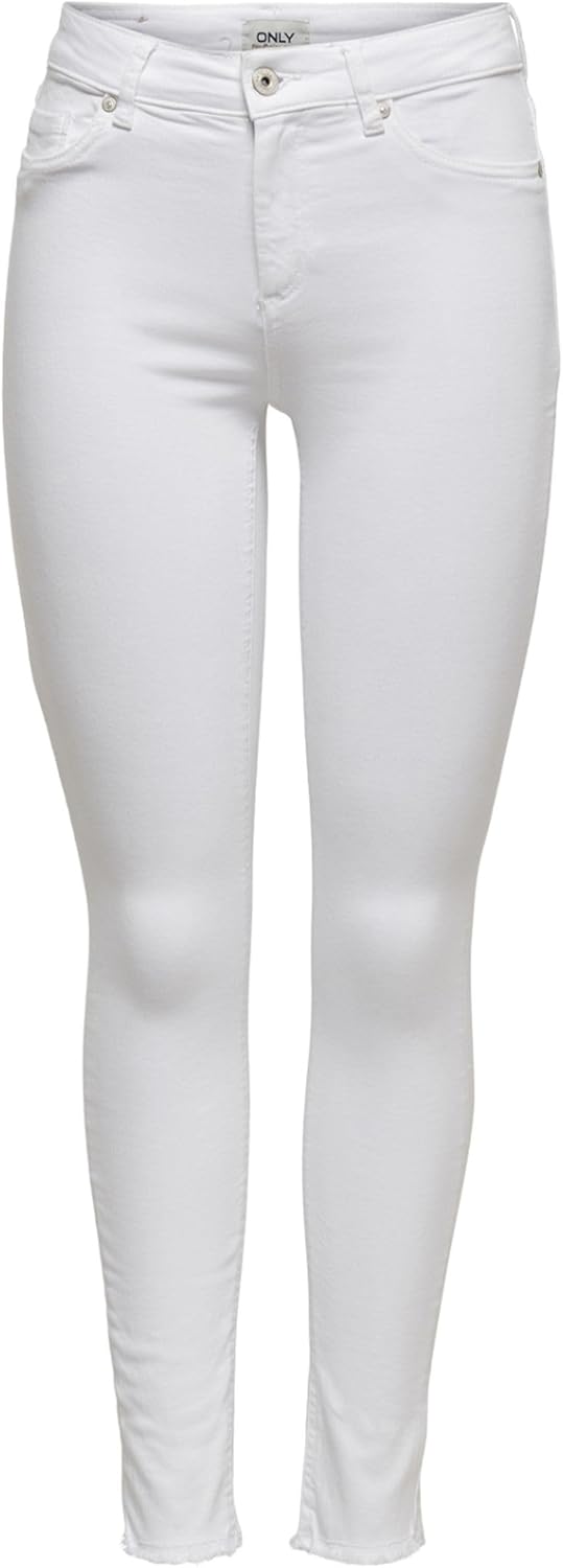 ONLY Female Skinny Jeans ONLBLUSH Mittlere Taille Skinny Fit Jeans XS / 30L White 2, XS / 30L White