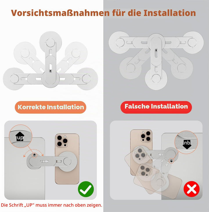 Magnetische Laptop Handy Ständer [110° Faltbar & 180° Einstellbare], Metall Handyhalterung Kompatibe