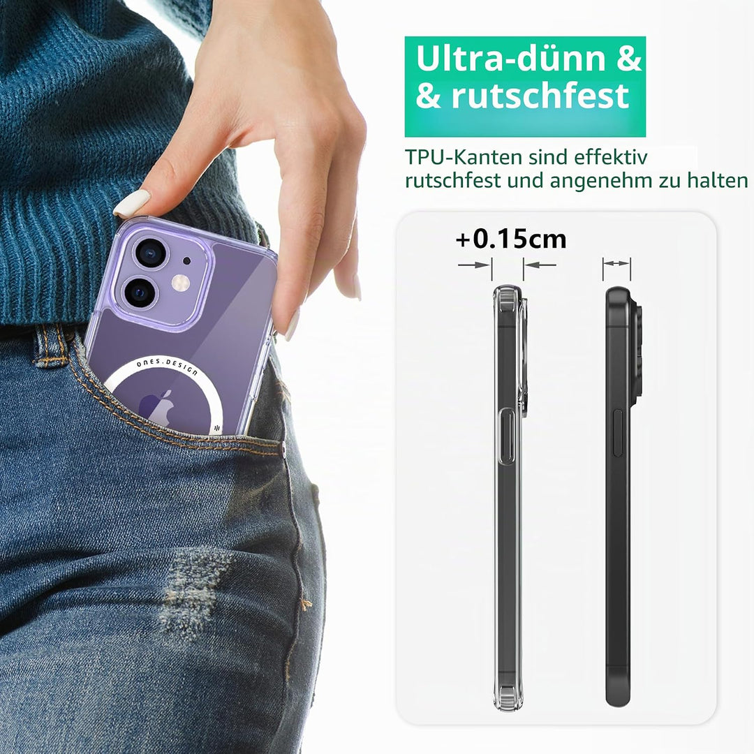 ONES Magnetisches HandyHülle für iPhone 11, Kompatibel mit MagSafe, Militärnorm Schutz Dünne Hülle,