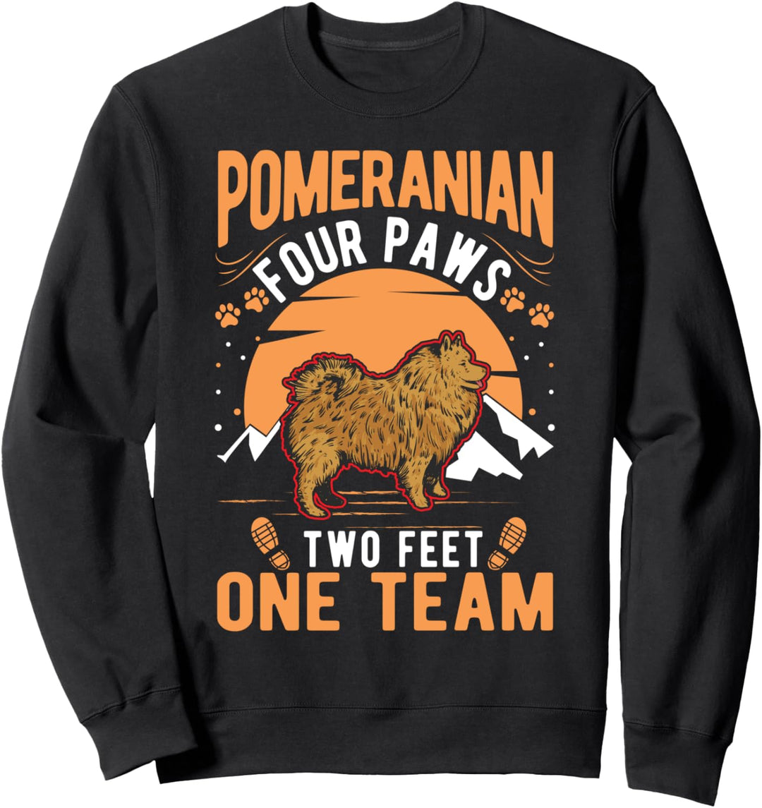 Zwergspitz 4 Pfoten 2 Beine Ein Team Kleinspitz Zwergspitz Sweatshirt