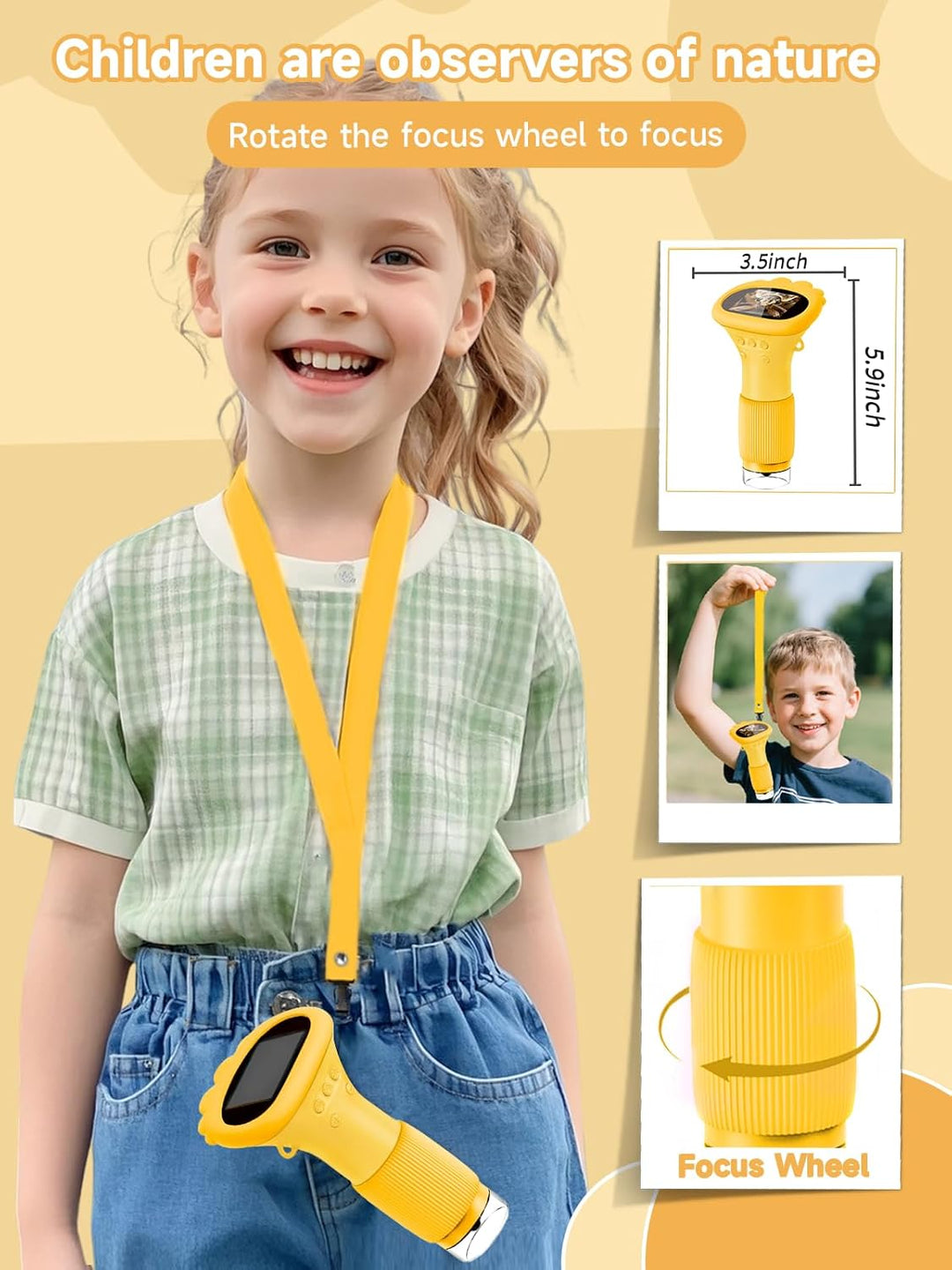 Mikroskop für Kinder, Digitales Taschenmikroskop mit 2,0" IPS-Bildschirm Lupe 200x Vergrösserung, 8