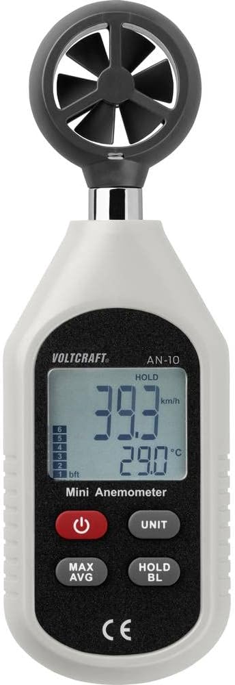 VOLTCRAFT AN-10 Anemometer 0.3 bis 30 m/s Magnet-Flügelrad
