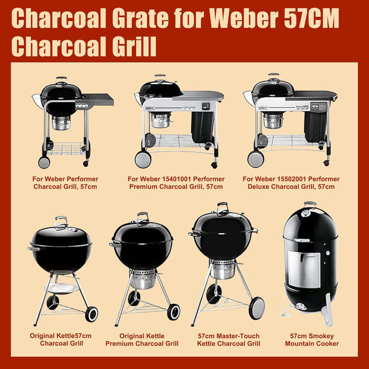 Denmay 43cm DIA Kohlerost (Kein Grillrost) 7441 für Weber DIA 57cm Holzkohlegrills, für Weber 57cm Z