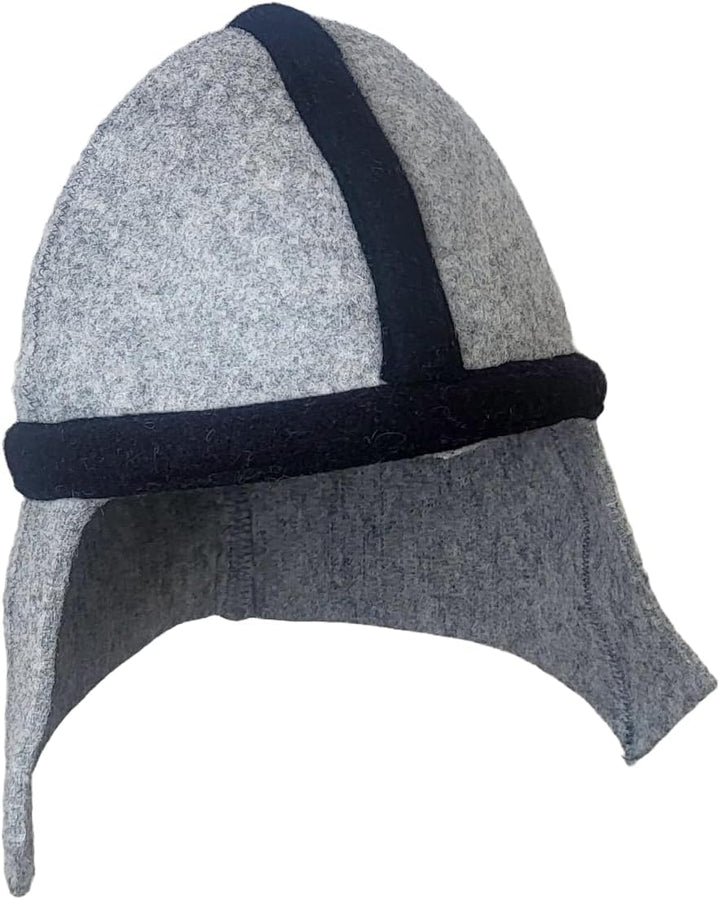 REMOwool Saunahut aus 100 % Wollfilz, Ritterhelm, schützt Ihren Kopf vor Hitze