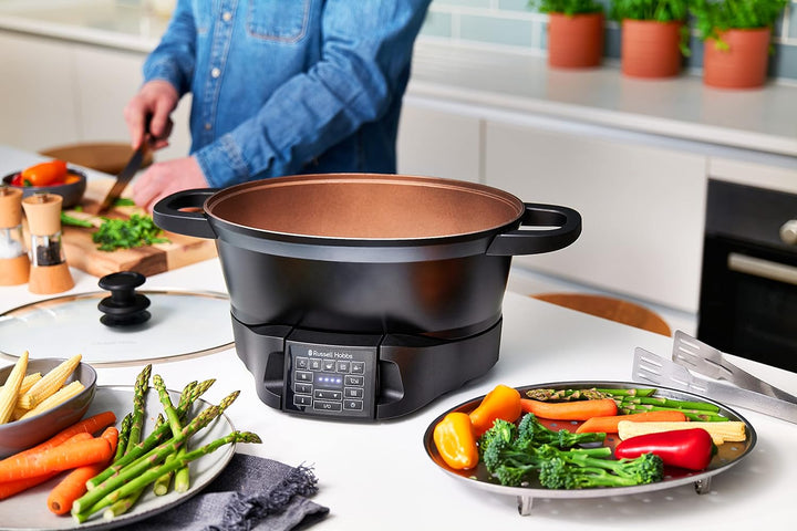 Russell Hobbs Multikocher 6,5l [digitales Display] 8 Kochfunktionen (Slow Cooker, Dampfgarer, Reisko