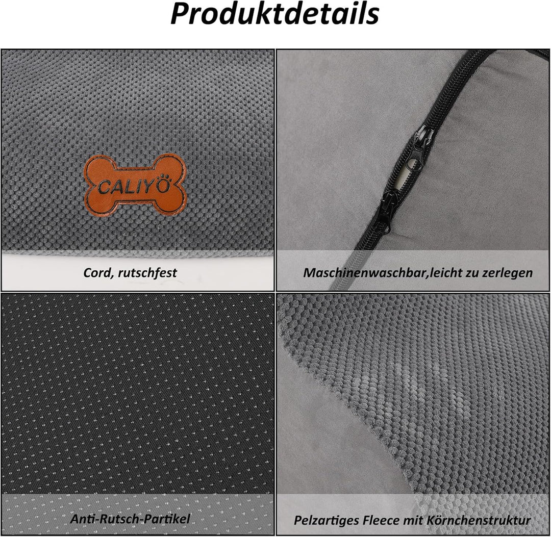 CALIYO Hundetreppe 4 Stufen，Hundetreppe für Kleine Hunde,Treppe für Hunde aus Hochdichtem Schwamm,Ha