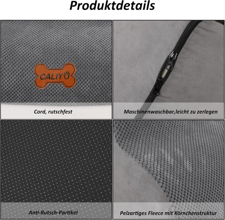 CALIYO Hundetreppe 4 Stufen，Hundetreppe für Kleine Hunde,Treppe für Hunde aus Hochdichtem Schwamm,Ha