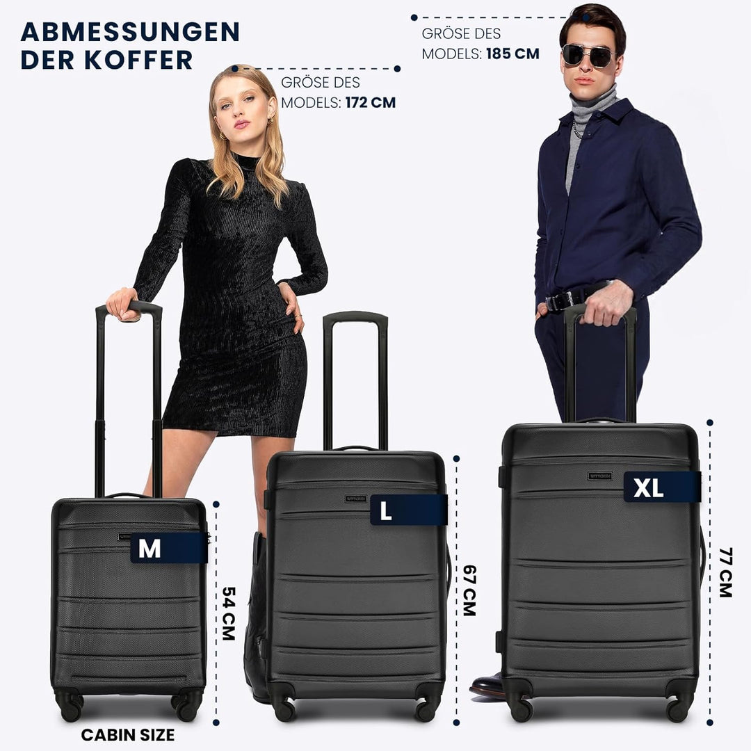 WITTCHEN Globe Line Modern, Koffer-Set 3tlg